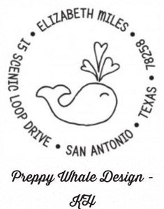 Personalized Stamper-Preppy Whale