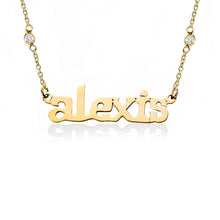 Necklace-Name Necklace-lower case with CZ chain