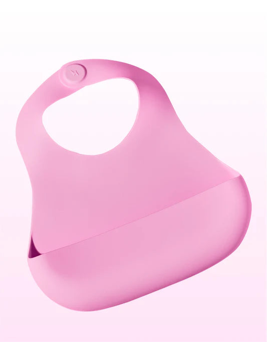 Babynetic Silicone Bib -Pink Strawberry Dream                       (Voted Best Baby Bib on Babylist!)