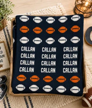 Football Repeat Name Cotton Knit Double Blanket
