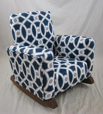 Upholstered Rocker Loopy Navy