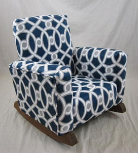 Upholstered Rocker Loopy Navy