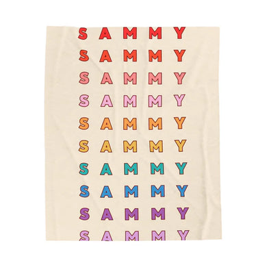 Blanket- Repeat Name Rainbow (Copy)