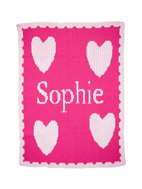 Blanket-Floating Hearts with Scalloped Edge
