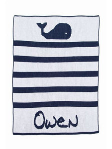 Butterscotch Blankets- Whales & Stripes