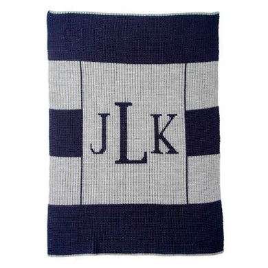 Multi Stripe Monogram Blanket
