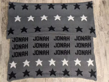 Stars Repeat Name Cotton Knit Double Blanket
