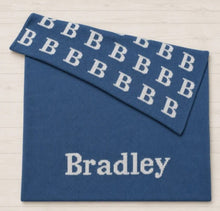 Letters/Initial Name Cotton Knit Double Blanket