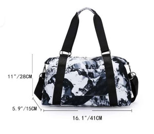 Duffle- Black & White Tie Dye