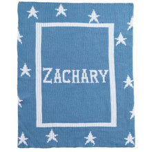 Floating Stars with Name & Border Blanket