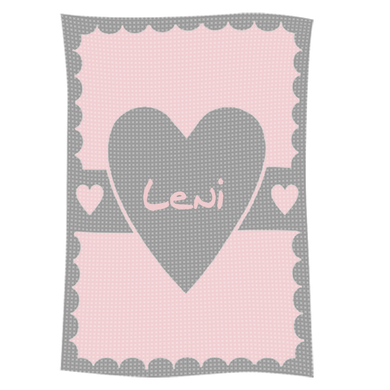 Heart with Banner Blanket