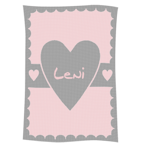 Heart with Banner Blanket