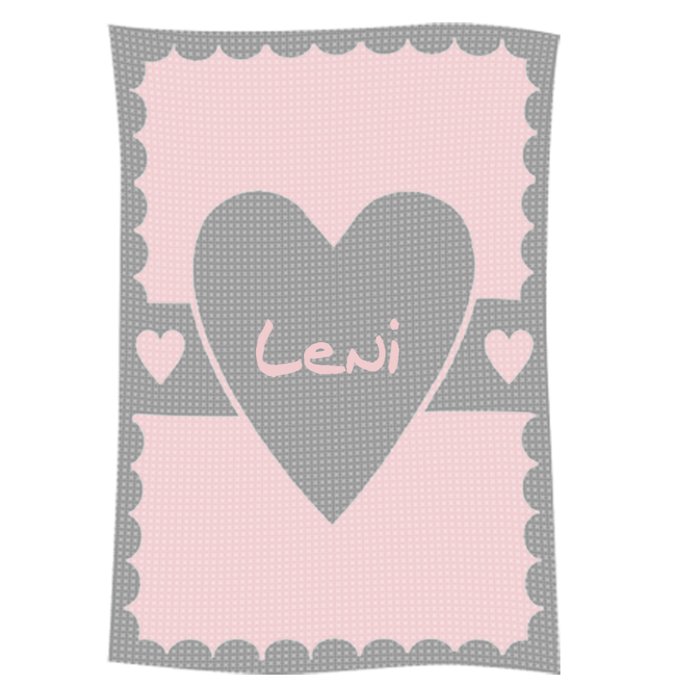Heart with Banner Blanket
