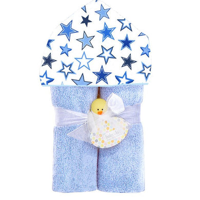 Plush Hooded Towel - Blue Stars