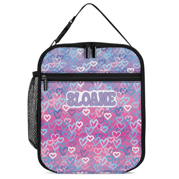 Insulated Lunch Box Ombre Hearts