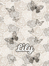 Blanket- Roses and Butterflies Neutrals