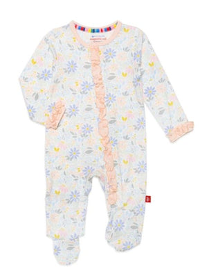 Onsie- Magnetic closure -Darby Footie with ruffles
