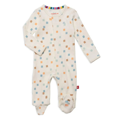 HIP TO BE SQUARE ORGANIC COTTON MAGNETIC FOOTIE