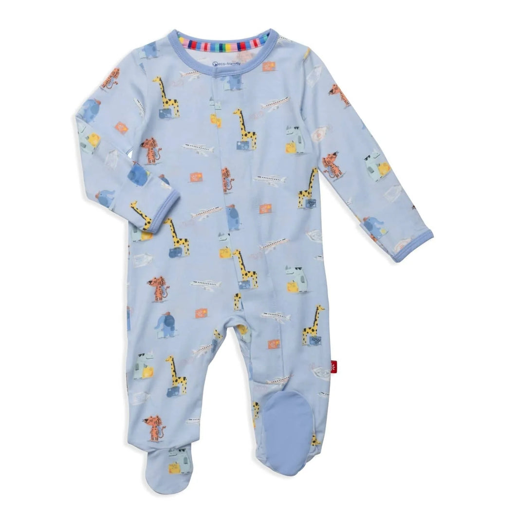 Footie- Magnetic closure.  Ready Jet Go
