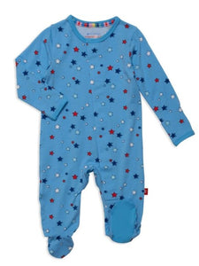 Magnetic closure -Red white and bluetiful modal magnetic footie