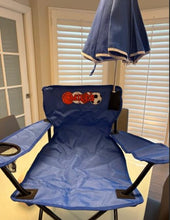Beach/Stadium/Camp Folding Chair with Umbrella for Kids- Blue
