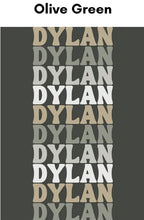 Blanket- Repeat Name in Olive Greens