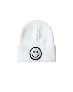 Smile Beanie for Baby and Toddler-White