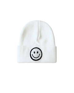 Smile Beanie for Baby and Toddler-White