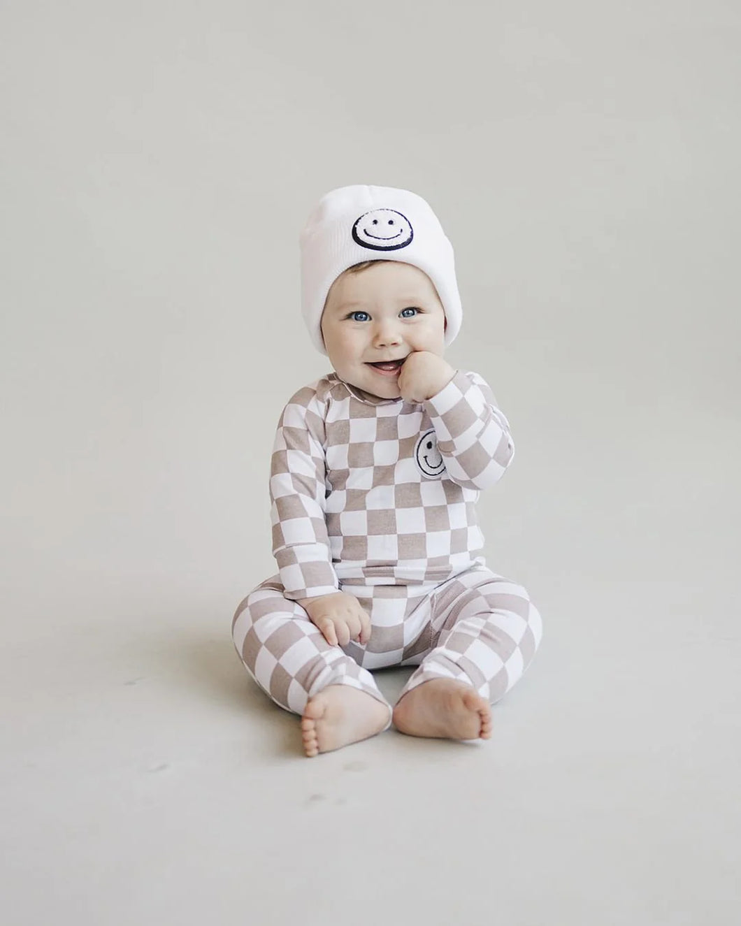 Smile Beanie for Baby and Toddler-White