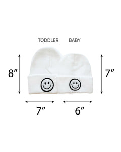 Smile Beanie for Baby and Toddler-White