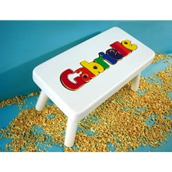 Stools-White Name Puzzle (Click to see more options)