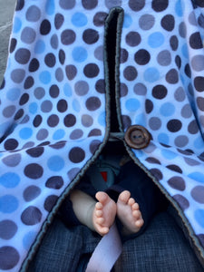 Baby Ethan's toes in Car Seat Cover