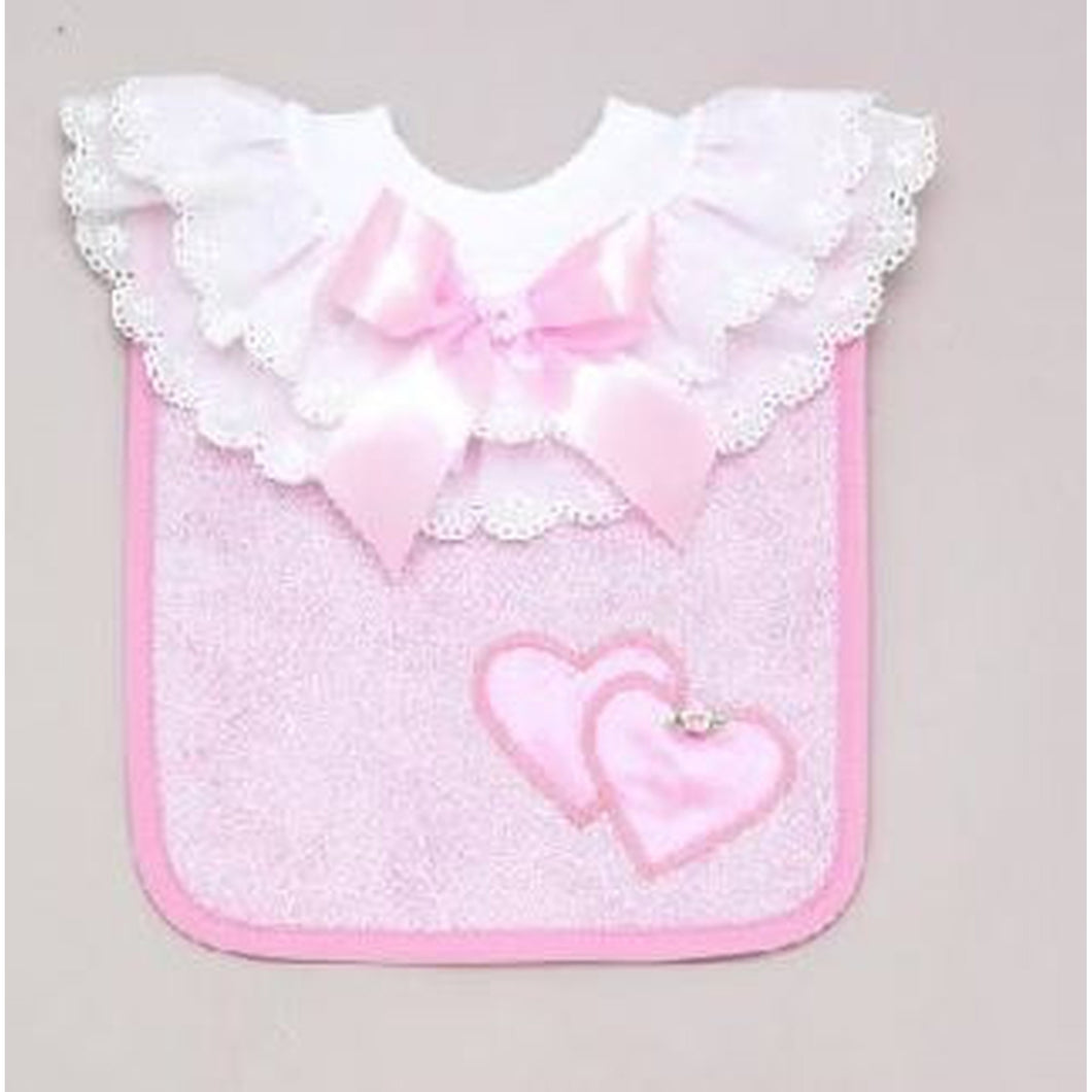 Pullover Terry Bib-Hearts and ruffles