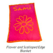 Flower and Scalloped Edge Blanket