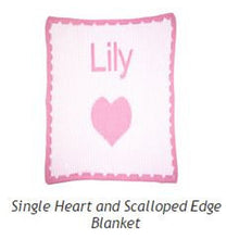 Single Heart and Scalloped Edge Blanket