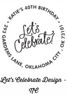 Personalized Stamper-Let's Celebrate