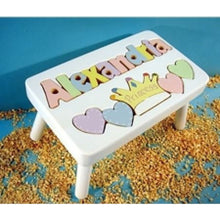 Step Stool-Princess Motif on white