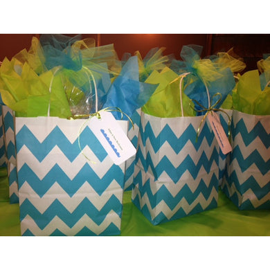 Welcome Bags- Blue Chevron