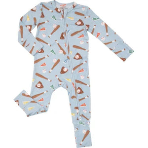 BASEBALL 2-Way Zipper Romper