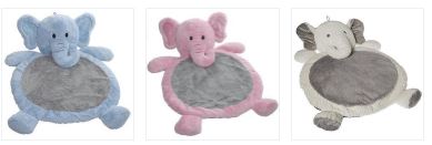 Baby Mat Elephant -Pink/Grey, Blue/Grey or White/Grey