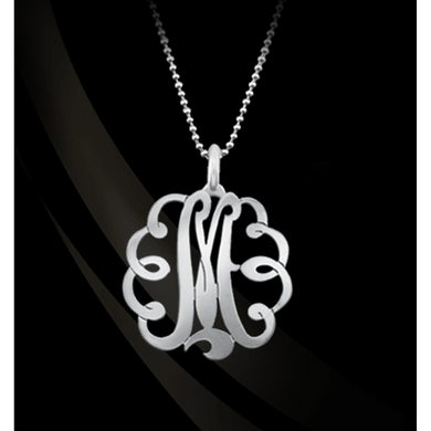 Necklace-Swirl Initial Pendant
