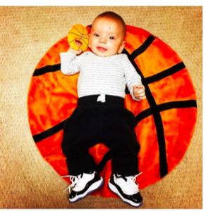 Baby James with Basketball Blanket & Rattle