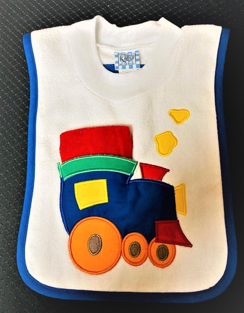 Pullover Terry Bib-Choo Choo Train with washcloth