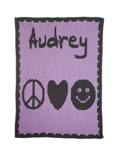  Emoji Combo & Name Stroller Blanket Peace, Love, Happy