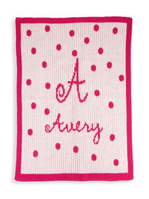 Butterscotch Blanket-Precious Polka Dot with Name