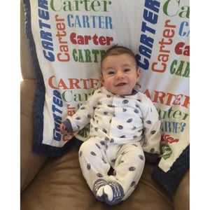 Baby Carter with Organic Name Blanket