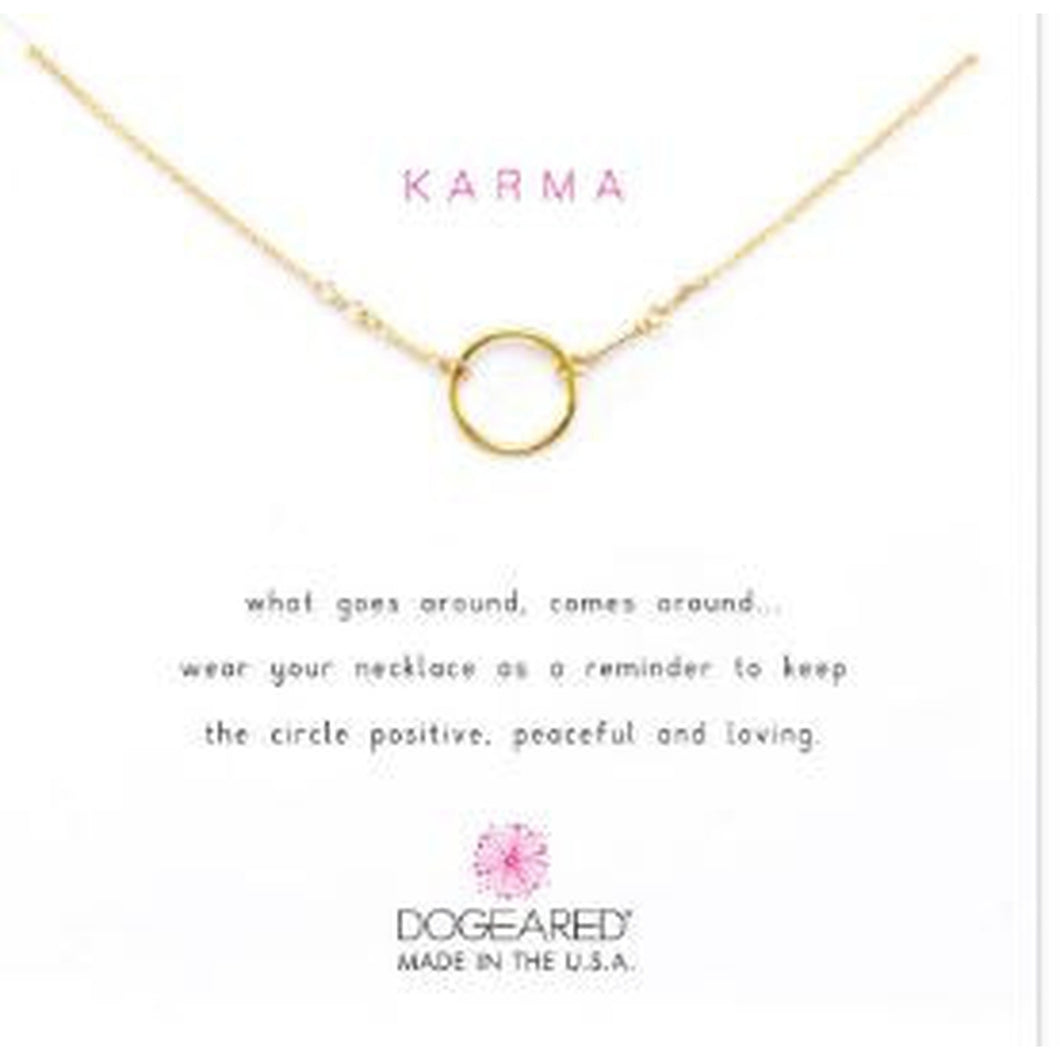 Necklace-Dogeared Original Karma Necklace, gold dipped