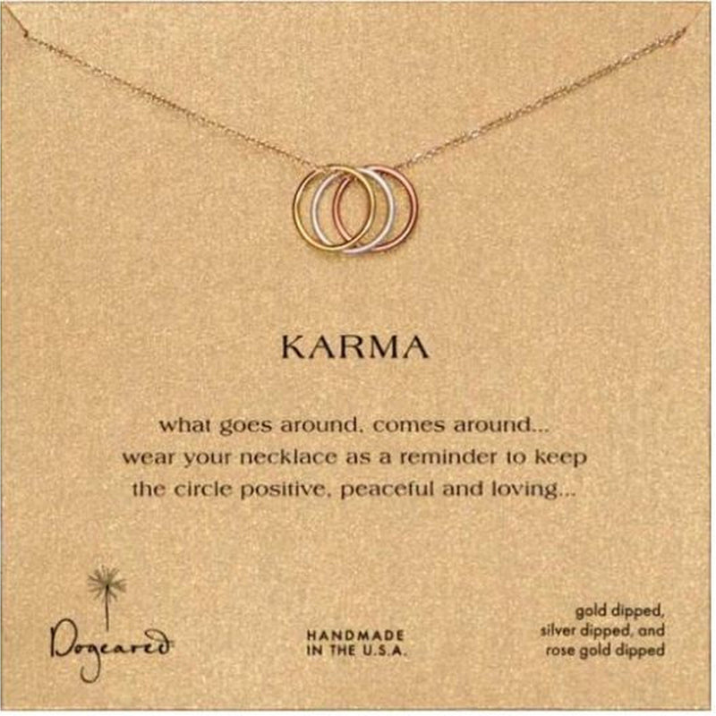 Dogeared triple karma best sale necklace