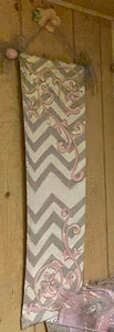 Growth Chart-Grey Chevron Pink Floral