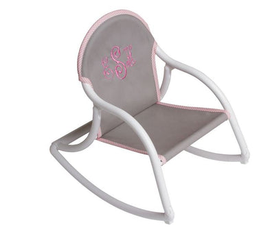 Rockers  by Hoohobbers- Grey with Pink Trim-White frame